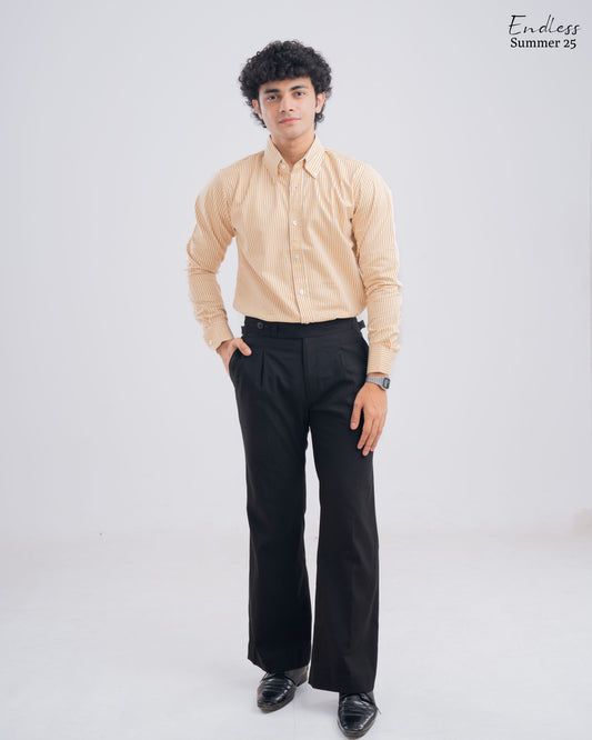 Full Sleeve Shirt - Orange Stripes