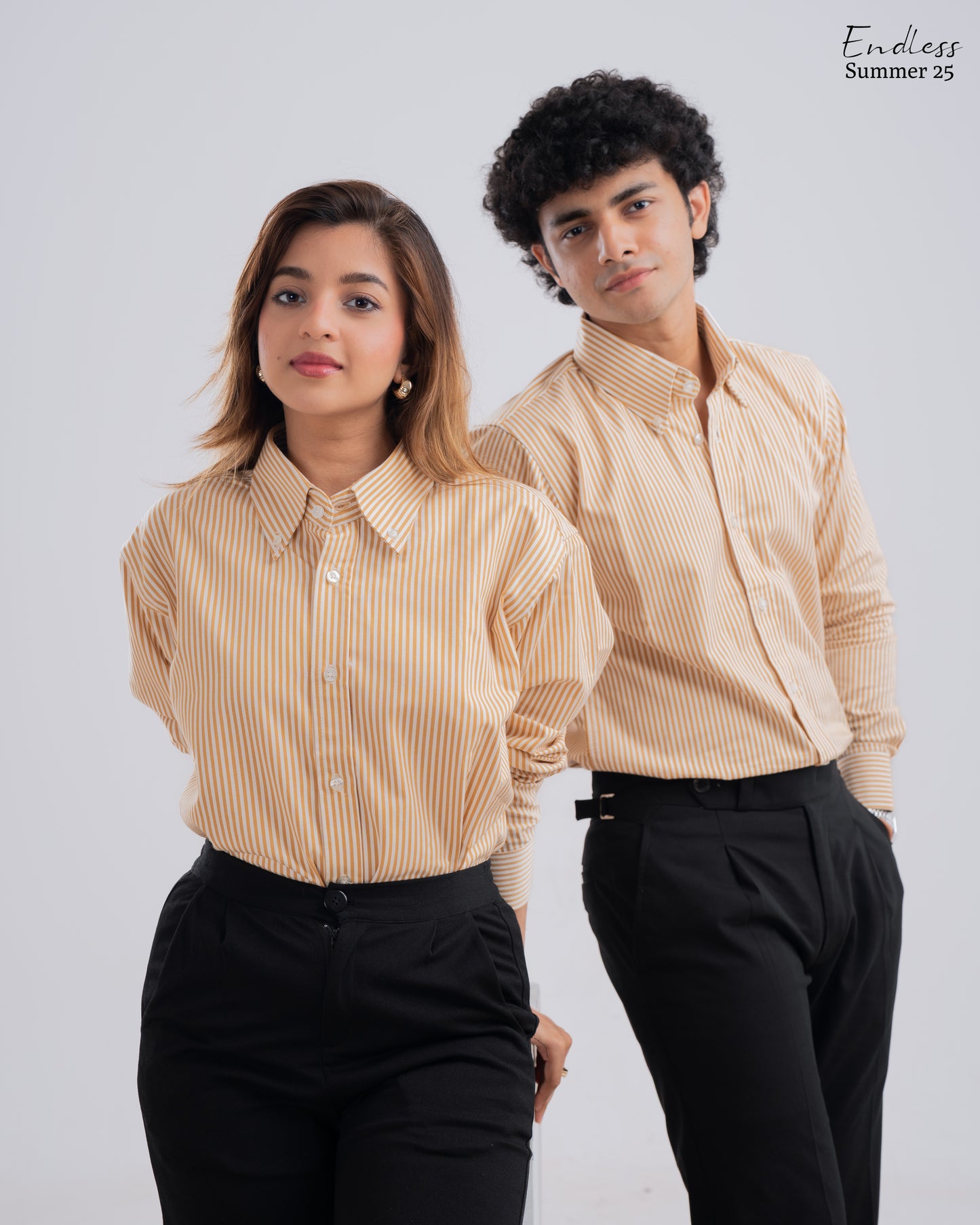 Full Sleeve Shirt - Orange Stripes
