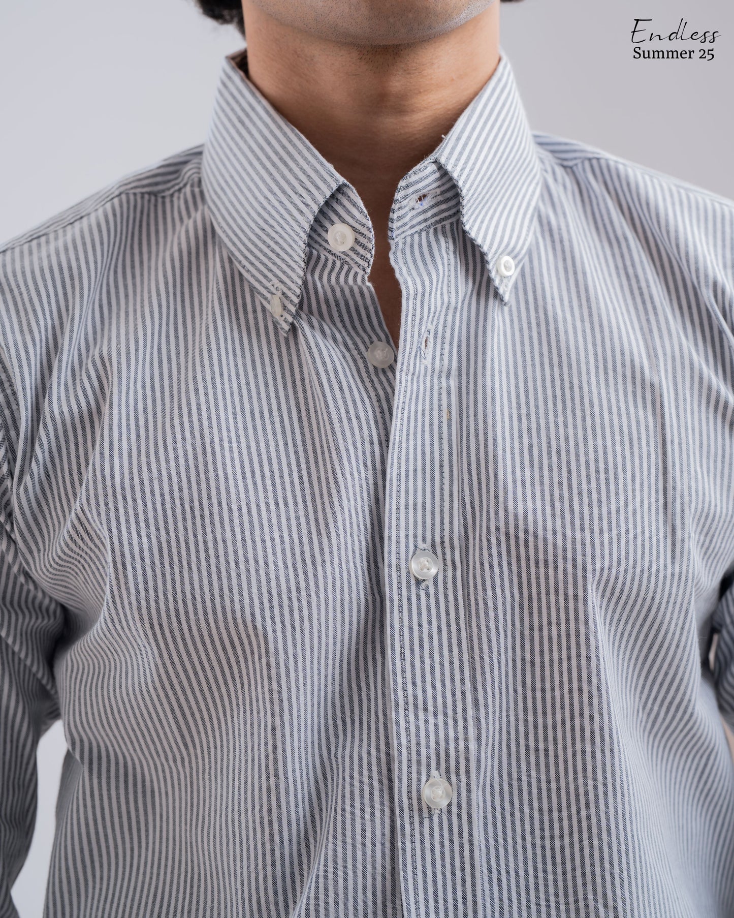 Full Sleeve Shirt - Ash Stripes