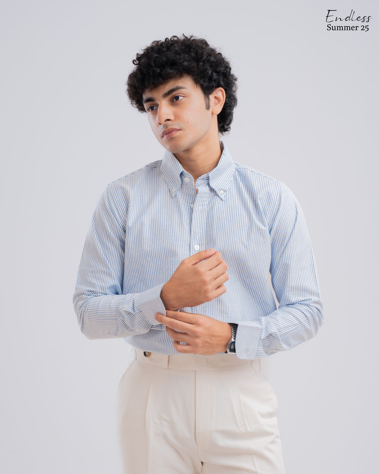 Full Sleeve Shirt - Sky Stripes