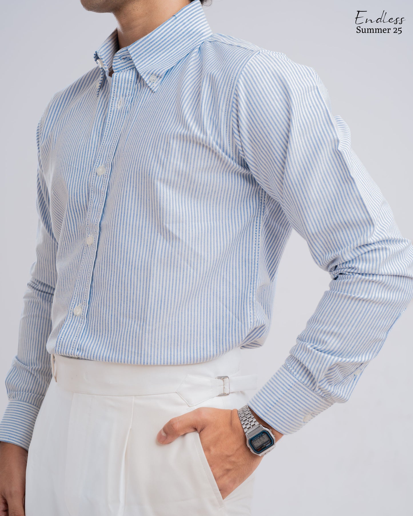 Full Sleeve Shirt - Sky Stripes