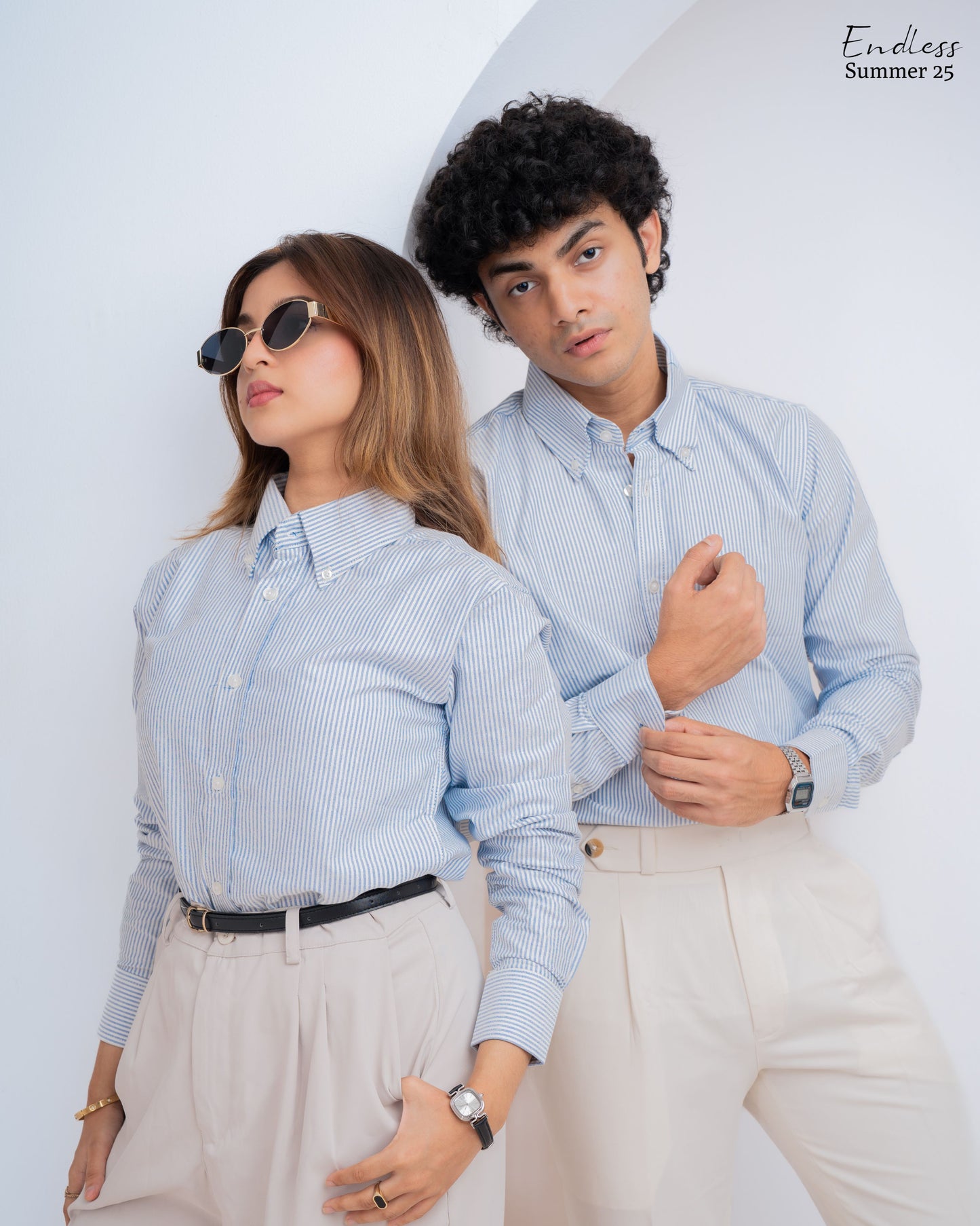 Full Sleeve Shirt - Sky Stripes