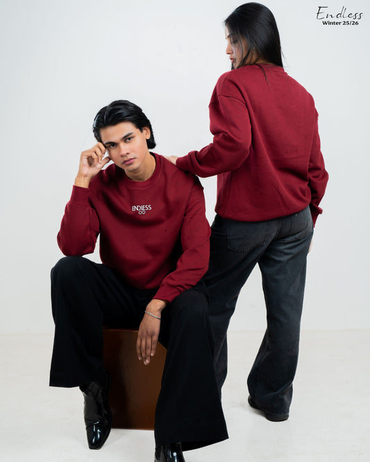 Maroon oversized sweatshirt