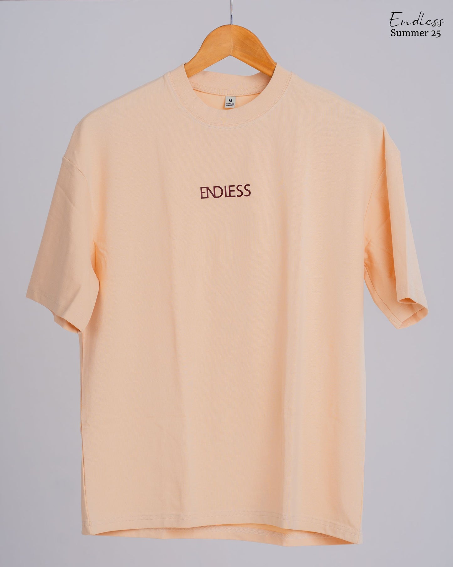 Drop Shoulder Printed T-Shirt - Beige (Malibu sports club)